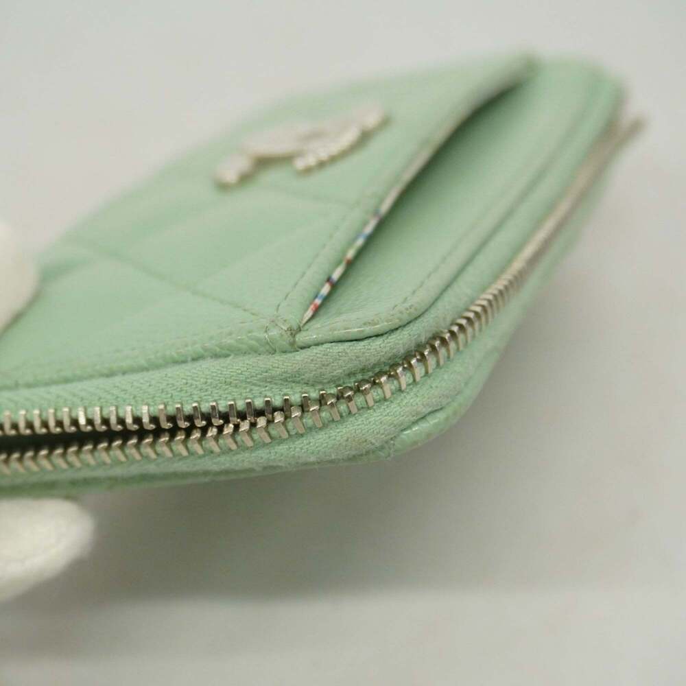 CHANEL Green Caviar Leather Wallet - Picture 6 of 11